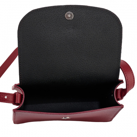 Poseta Hazel din piele naturala bordo de umar sau crossbody,8231 [3]