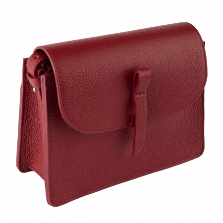 Genți Shopping - Poseta Hazel din piele naturala bordo de umar sau crossbody,8231