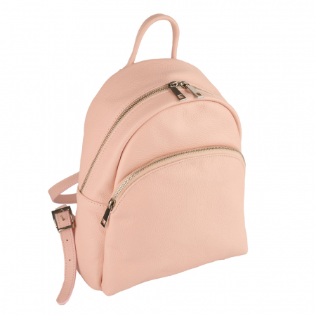 Rucsacuri Piele Naturală - Rucsac Aida din piele naturală roz prafuit, 8114