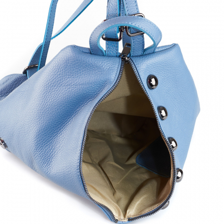 Rucsac Aniela, din piele naturală albastru, 8108 [4]