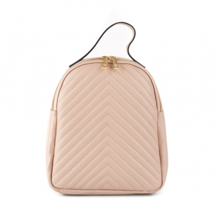 Rucsac Beatrice, nudej din piele cu striații 8033 [1]