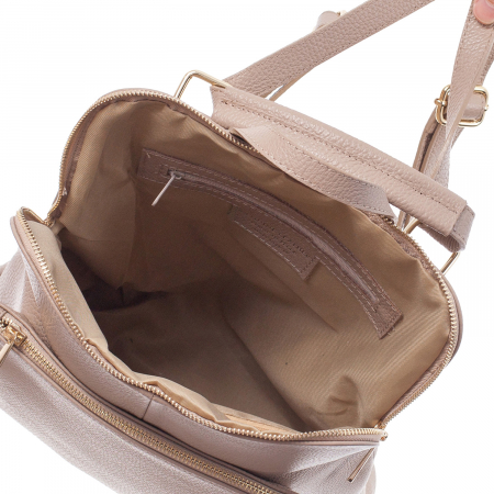 Rucsac nude din piele cu bicompartimentat 8015 [3]