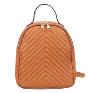 Rucsac coniac din piele cu striații 8033 [1]