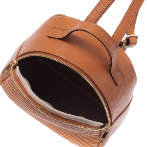 Rucsac coniac din piele cu striații 8033 [3]