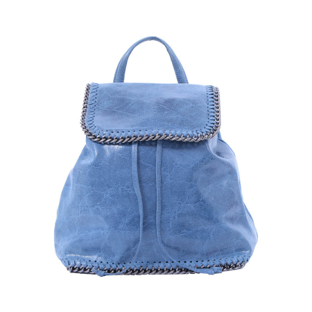 Rucsac Carina, albastru din piele naturală cu aspect marmorat, 8060 [1]