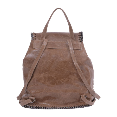 Rucsac Carina, taupe din piele naturală cu aspect marmorat, 8060 [4]