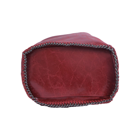 Rucsac Carina, rosu din piele naturală cu aspect marmorat, 8060 [2]