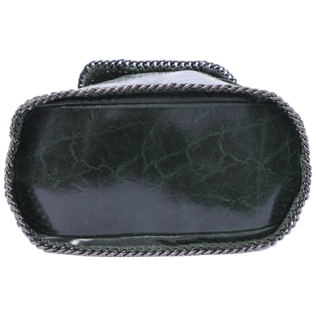 Rucsac Carina, verde din piele naturală cu aspect marmorat, 8060 [2]