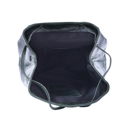 Rucsac Carina, verde din piele naturală cu aspect marmorat, 8060 [3]