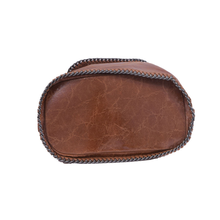 Rucsac Carina, maro din piele naturală cu aspect marmorat, 8060 [2]