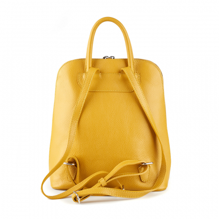 Rucsac Cassie, din piele naturală galben, 8089 [2]