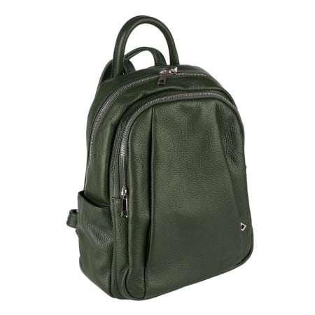 Rucsacuri Piele Naturală - Rucsac Chelsea, din piele naturală verde inchis, 8087