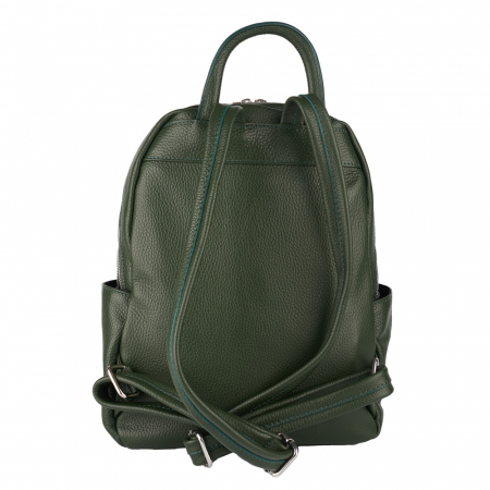 Rucsac Chelsea, din piele naturală verde inchis, 8087 [3]