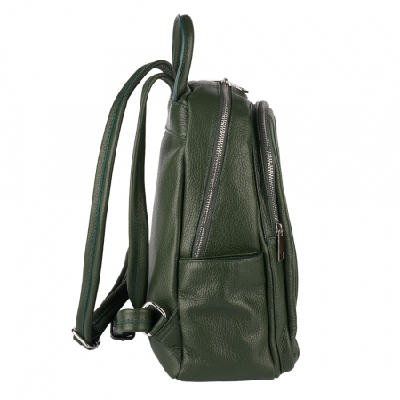 Rucsac Chelsea, din piele naturală verde inchis, 8087 [2]