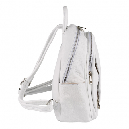 Rucsac Chelsea, din piele naturală alb, 8087 [3]