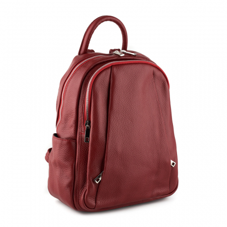 Rucsacuri Piele Naturală - Rucsac Chelsea, din piele naturală rosu inchis, 8087