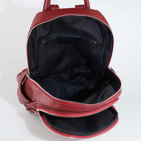 Rucsac Chelsea, din piele naturală rosu inchis, 8087 [3]