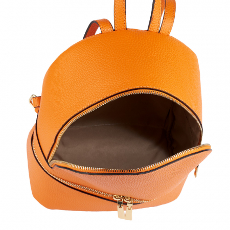 Rucsac Dalia , din piele naturală portocalie, 8101 [3]