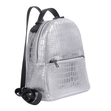 Rucsacuri Piele Naturală - Rucsac Freya, argintiu din piele naturală 8065