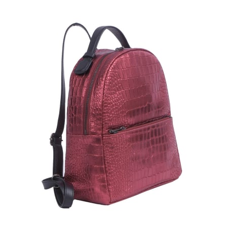 Rucsacuri Piele Naturală - Rucsac Freya, rosu din piele naturală 8065