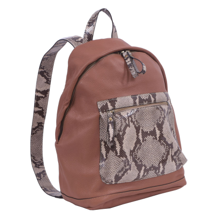 Rucsac Karen, maro din piele naturală 8068 [0]