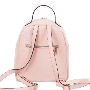 Rucsac roz din piele cu striații 8033 [2]