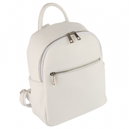 Rucsacuri Piele Naturală - Rucsac Joplin, din piele naturală alb, 8223