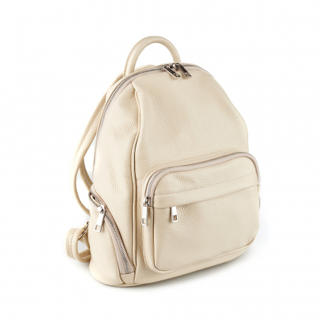 Rucsac Julia, alb din piele naturală 8064 [0]