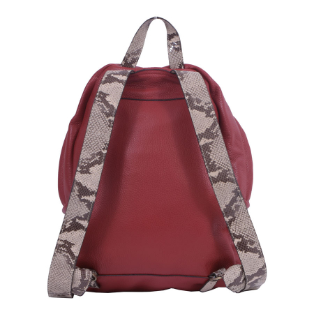 Rucsac Karen, rosu din piele naturală 8068 [3]