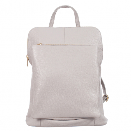 Rucsac alb din piele cu bicompartimentat 8015 [1]