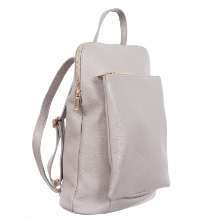 Rucsac alb din piele cu bicompartimentat 8015 [0]