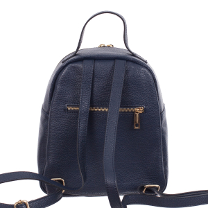 Rucsac bleumarin din piele cu striații 8033 [2]