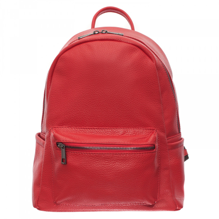 Rucsac roșu din piele naturală monocompartimentat 8025 [1]