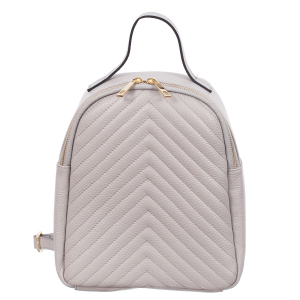 Rucsac gri din piele cu striații 8033 [1]