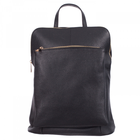 Rucsac negru din piele cu bicompartimentat 8015 [1]