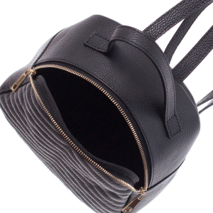Rucsac negru din piele cu striații 8033 [3]