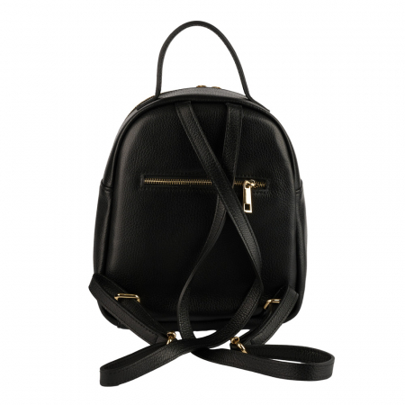 Rucsac negru din piele naturala de calitate superioara 8218 [2]