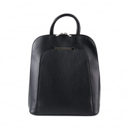 Rucsac Cassie, din piele naturală neagra, 8089 [1]