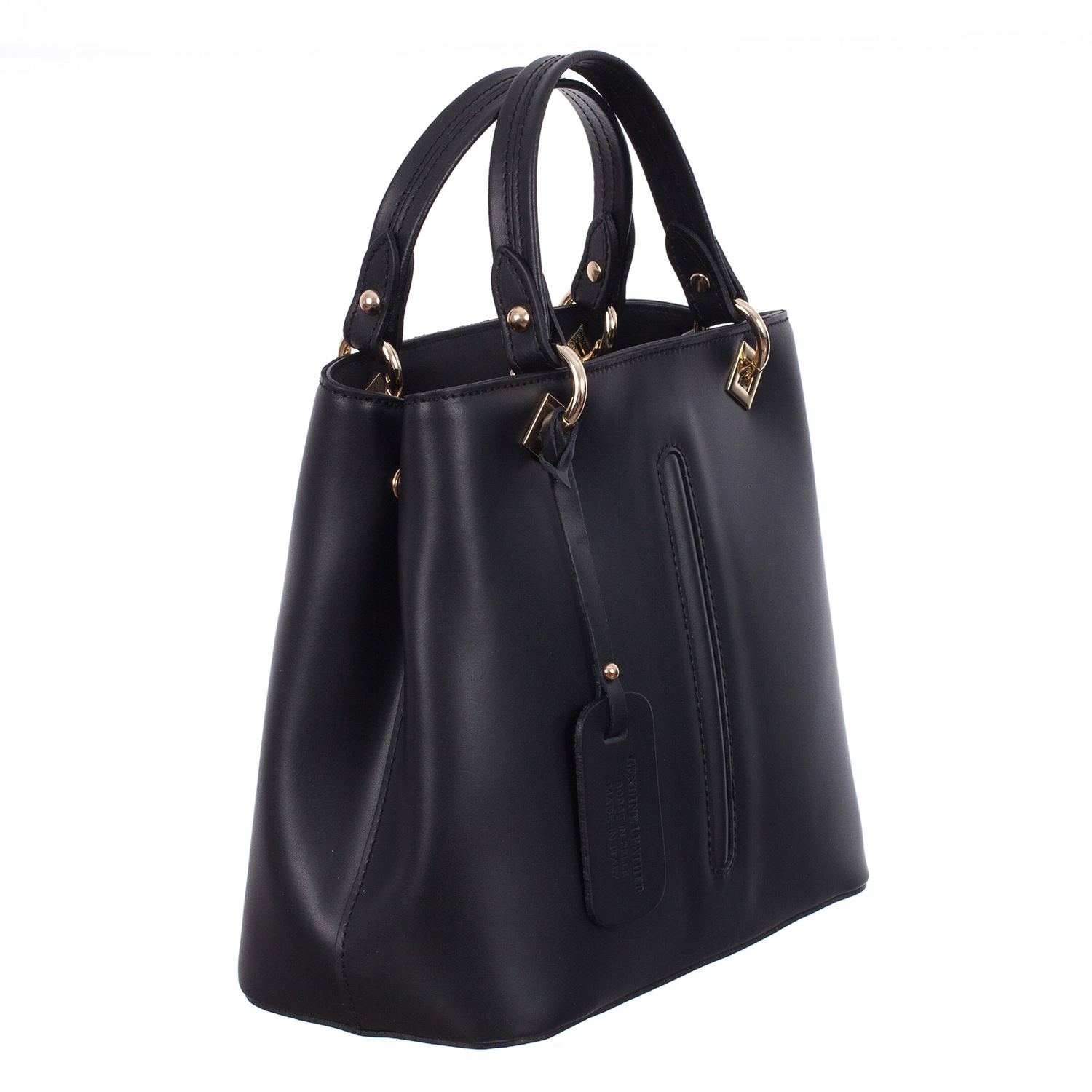 Geantă dama Eveline, din piele 100% naturală negru 8013