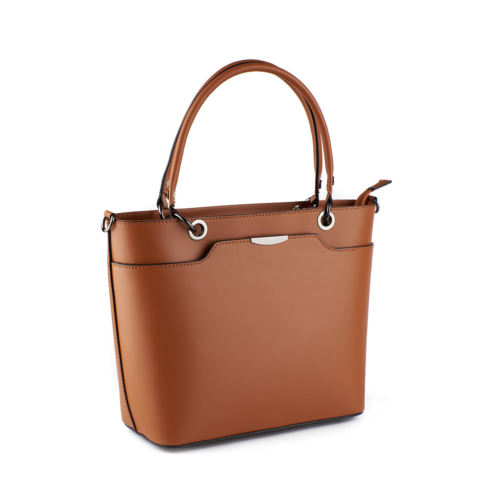 Geantă dama Federica, din piele maro coniac 8034