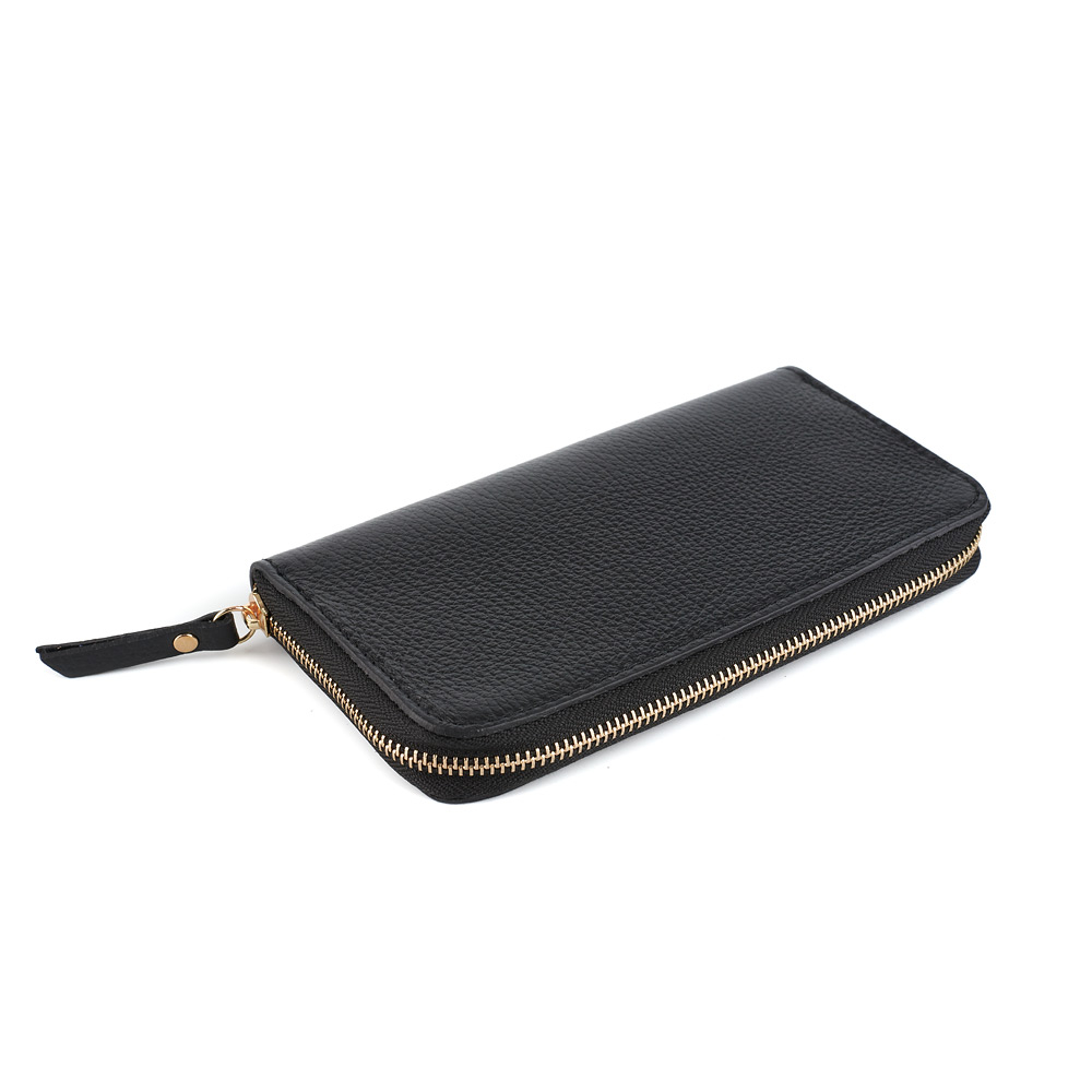 Portofel Ariel, negru din piele 100% naturală 8112