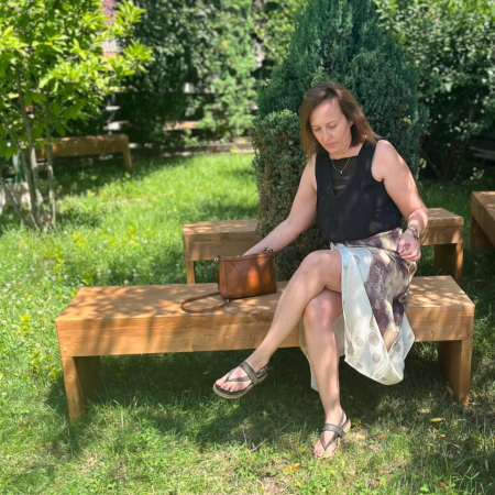OUTDOOR - Bancă din lemn masiv pentru grădină și parc | Producător