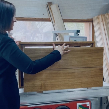 Mobilier Baie din Stejar, cu Sertar, 80 cm [2]