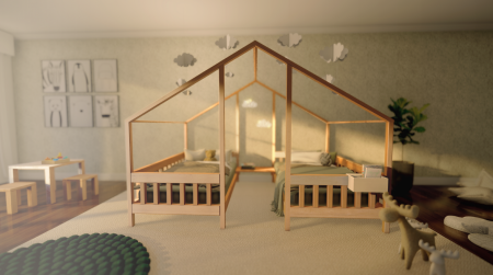 Pat Dublu tip Căsuță, DOMUM, BABUR.ro [6]