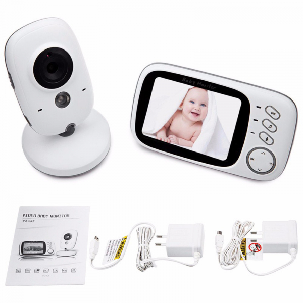 Baby Monitor Wireless BabyToy™ VB603 Plus , 3.2 inchi,  Monitorizare Video Audio Bebelusi , Monitorizare Temperatura , Vedere Nocturna, Audio-Video, Sunet bidirectional, Functie Push to Talk, 8 Cantec [5]