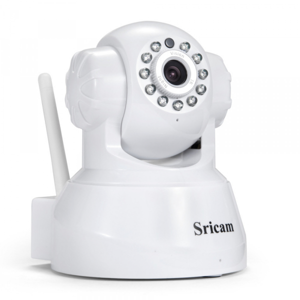 Baby Monitor Wireless Sricam™ SP012 ,Conectare Telefon/PC, Monitorizare Video Audio Bebelusi , Vedere Nocturna, Sunet bidirectional, Push to talk, Rotire automata, Senzor miscare, Alb [4]