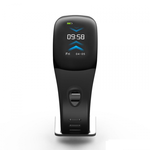 Bratara fitness MoreFIT™ DM11, ecran color 3D curbat, IP68, puls dinamic Bosch, management somn, stand by 10 zile, notificari, negru [2]