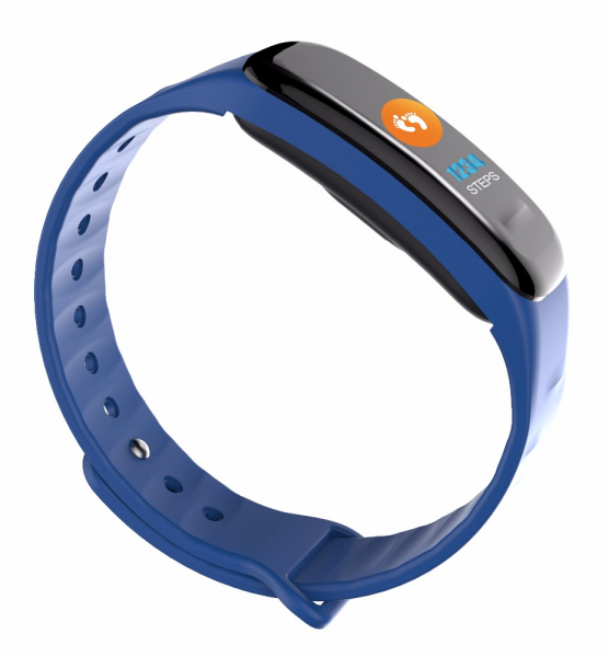 Bratara fitness MoreFIT™ FitGear C18, Puls, Ritm cardiac, Pedometru, Tensiune, Calorii, Notificari, Monitorizare somn, Stand-by 15 zile,  BT 4.0, Albastru [3]