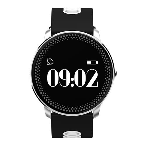 Bratara fitness MoreFIT™ GearFit CF007S Plus, Ecran Color, tensiune, puls dinamic, vremea, oxygen, stand-by indelungat, Android, iOS, notificari, negru/alb [6]