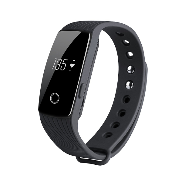 Bratara fitness MoreFIT™ ID107 Pro , BT 4.0 , monitorizare puls si somn , actionare camera smart , cronometru, notificari apeluri si sms, Android, iOS, vibratii, negru [1]